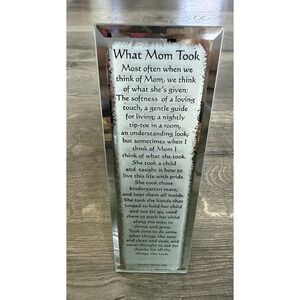 What Mom Took Frosted Glass Mirror Sign  2.25X7"
